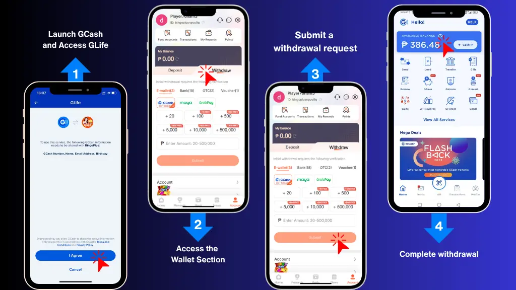 Glife BingoPlus Withdrawal Process